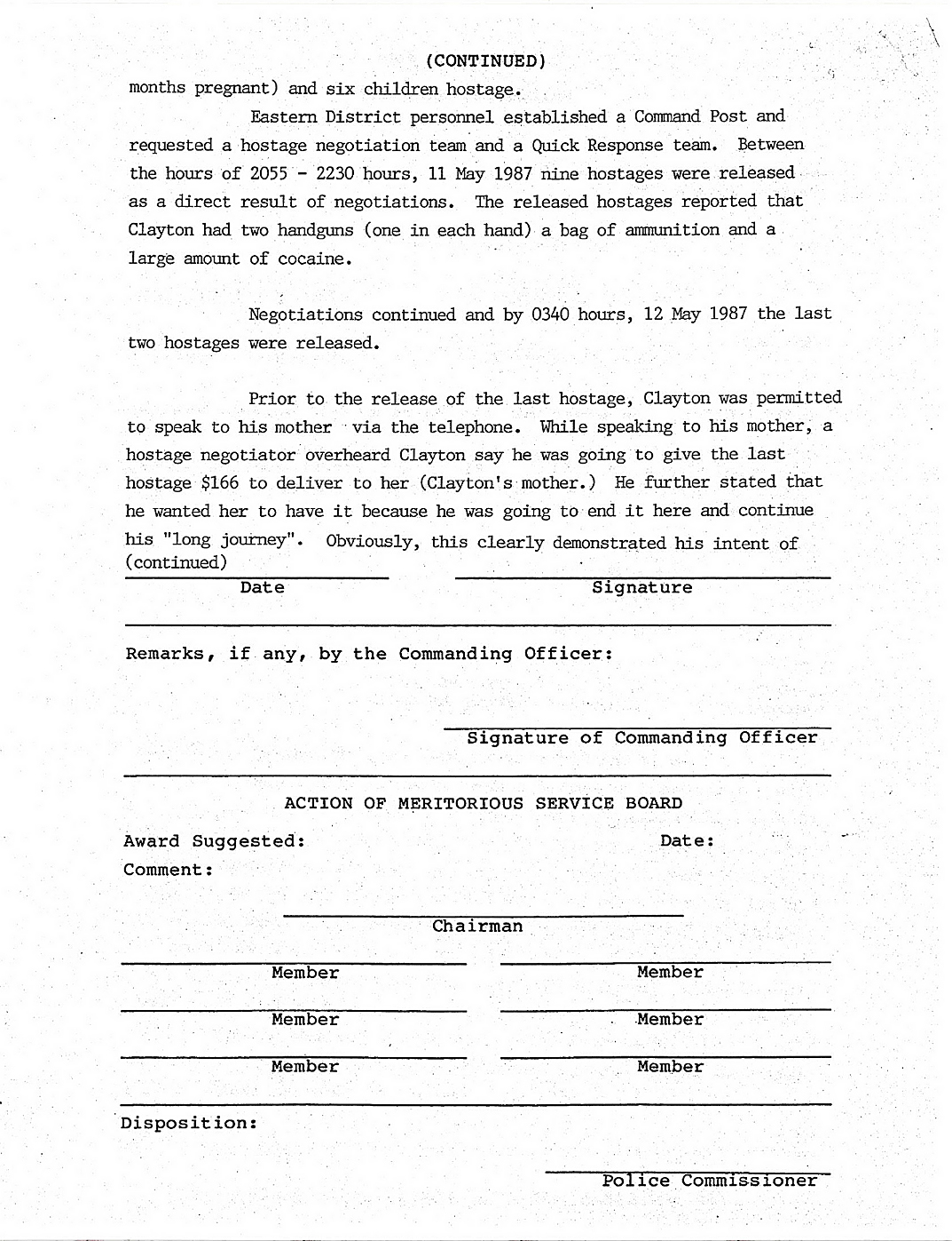 1703 E. Chase St. Hostage Incident May 1987 1 2 p2 75