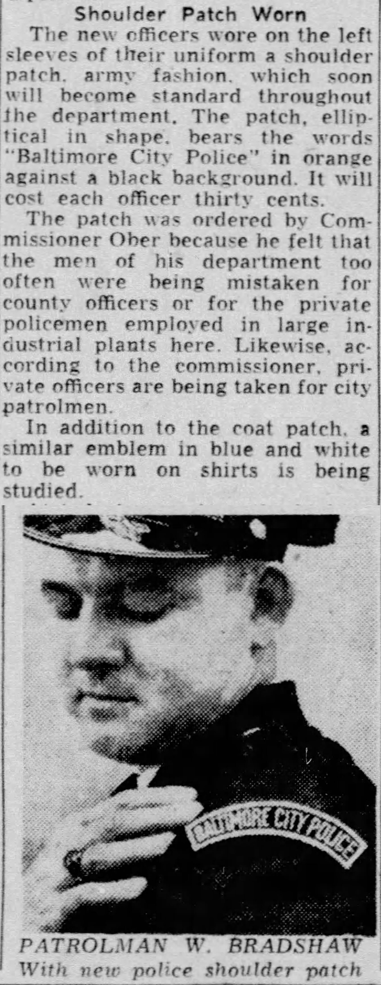 Shoulder Patch Sat Jun 28 1952 72