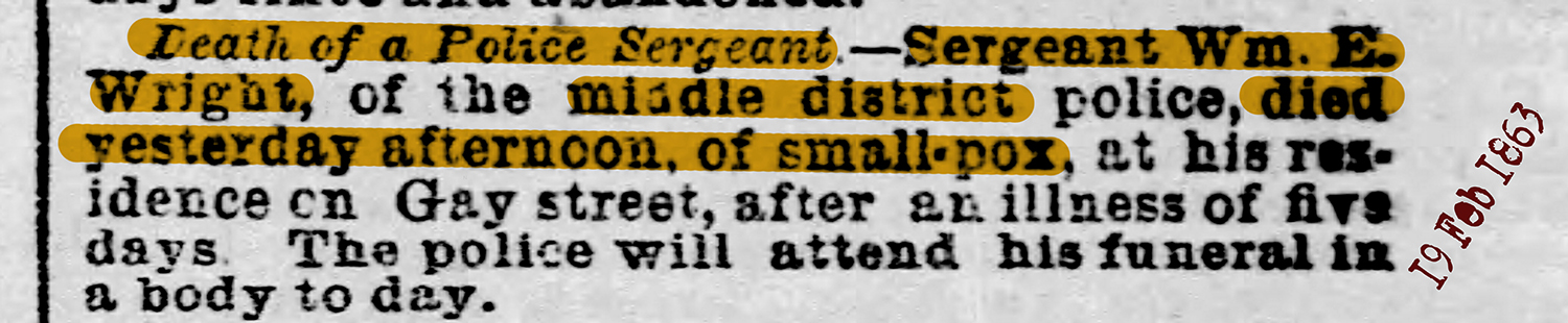 19 Feb 1863 William Wright 72