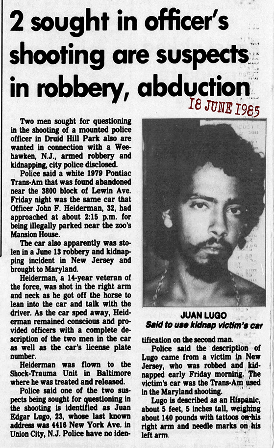 1985 The Evening Sun Tue Jun 18 1985 JH 72