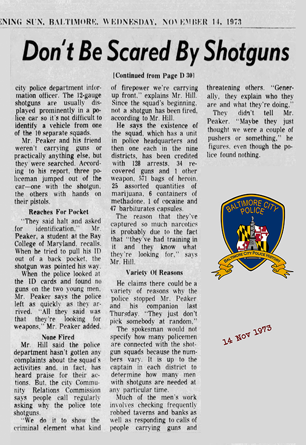 The Evening Sun Wed Nov 14 1973 shotgun unit pg 2 72