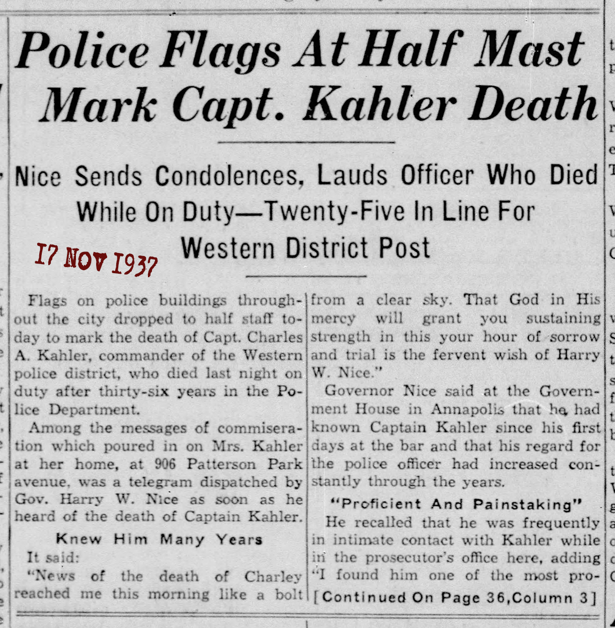 The Evening Sun Wed Nov 17 1937 72